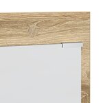 vidaXL Porte-manteau mural avec étagère avec stockage avec miroir Chêne Sonoma 90 x 10 x 50 cm