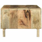 vidaXL Table basse Marron 90 x 50 x 35 cm Bois de manguier brut massif