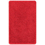 vidaXL Tapis de bain 2 Pièces Rouge 50 x 50 cm Polypropylène
