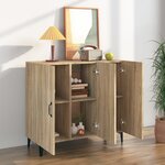 vidaXL Buffet chêne sonoma 90x34x80 cm bois d'ingénierie