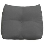 vidaXL Coussin de Dos Gris foncé 60 x 24 x 50 cm tissu