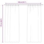 vidaXL Rideaux occultants avec crochets 2 Pièces Velours Crème 140x175 cm