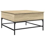 vidaXL Table basse chêne sonoma 80x80x45 cm bois d'ingénierie et métal