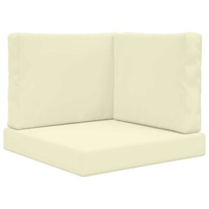 vidaXL Coussin de canapé d'extérieur 3 Pièces Crème Polyester