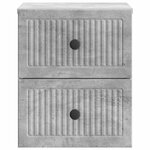 vidaXL Cabinet de chevet mural Gris béton 33 x 34 5 x 40 cm