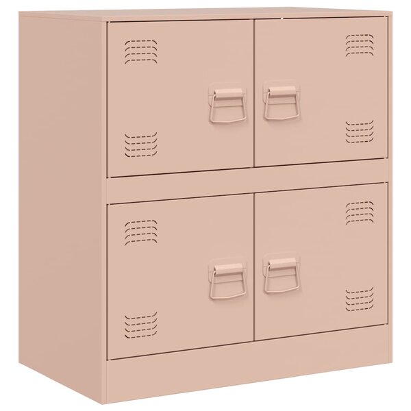 vidaXL Buffet rose 67x39x73 cm acier