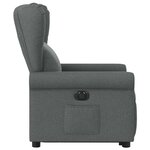 vidaXL Fauteuil inclinable électrique gris foncé tissu