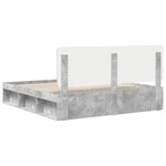 vidaXL Cadre de lit Béton 180 x 200 cm Bois de pin massif