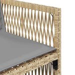 vidaXL Chaises de jardin avec coussins lot de 4 mélange beige