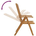 vidaXL Chaises pliables de jardin lot de 2 Bois solide d'acacia Marron