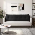 vidaXL Coussin de Dos Noir 160 x 24 x 50 cm Velours