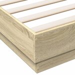 vidaXL Cadre de lit sans matelas chêne sonoma 135x190 cm