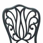 vidaXL Ensemble bistro de jardin 3 pc Vert Aluminium