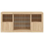 vidaXL Buffet avec lumières LED chêne sonoma 142 5x37x67 cm