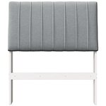 vidaXL Tête de lit capitonnée Gris clair 80 cm Pin massif