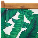 vidaXL Chaises de jardin lot de 2 motif de feuilles acacia et tissu