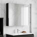 vidaXL Armoire Miroir de Salle de Bain Chêne noir 73.5 x 15.5 x 70 cm