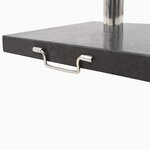 vidaXL Socle de parasol Granite 28 5 kg Carré Noir