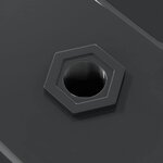 vidaXL Étagères murales 2 Pièces 75x40x3 cm noir acier inoxydable