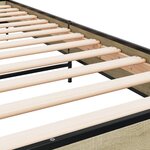 vidaXL Cadre de lit chêne sonoma 90x190 cm bois d'ingénierie et métal