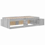 vidaXL Cadre de lit avec rangement Gris Sonoma 90 cm Bois d'ingénierie