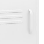 vidaXL Table de chevet Blanc 35x35x51 cm Acier