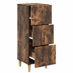 vidaXL Armoire à tiroirs Chêne fumé 33 x 34 5 x 90 cm