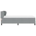 vidaXL Lit Sprung avec Matelas Gris Clair 100x200 cm Tissu