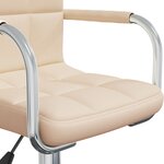 vidaXL Chaise pivotante de bureau Crème Tissu