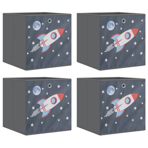 vidaXL Boîtes de rangement pliables 4 Pièces 32x32x32 cm tissu intissé