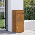 vidaXL Boîte de dépôt de colis Rouillé 41 x 38 x 103 cm Acier patiné