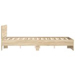 vidaXL Cadre de lit sans matelas chêne sonoma 135x190 cm