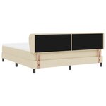Lit tapissier vidaXL avec matelas Crème 180x200 cm Tissu