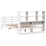 vidaXL Lit bibliothèque sans matelas blanc 140x200 cm bois pin massif