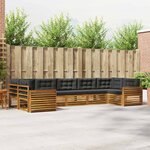 vidaXL Ensemble de canapés d'extérieur 7 Pièces Naturel et Anthracite