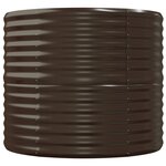 vidaXL Lit surélevé de jardin Acier galvanisé marron