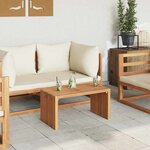 vidaXL Table d'appoint de jardin Marron 70 x 37.5 x 35.5 cm