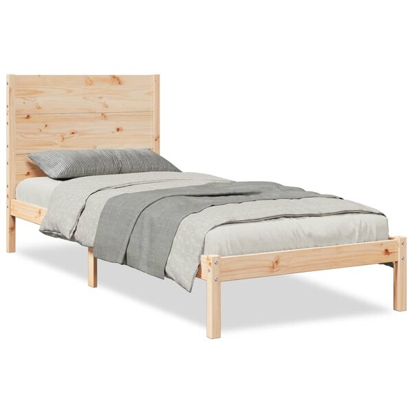 vidaXL Cadre de lit extra long sans matelas 100x220 cm bois massif