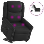 vidaXL Fauteuil inclinable massage électrique noir brillant similicuir