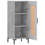 vidaXL Buffet Gris béton 34 5x34x90 cm Bois d'ingénierie