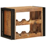 vidaXL Étagère à vin 100 x 45 x 33 cm Bois de mangue brut solide