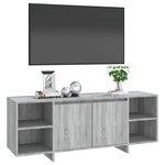 vidaXL Meuble TV sonoma gris 130x35x50 cm bois d'ingénierie