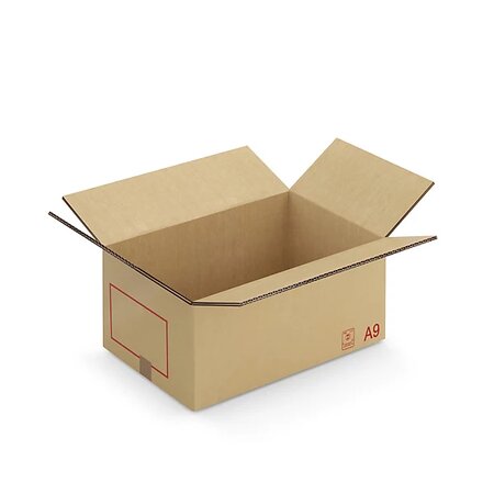 Caisse carton galia double cannelure avec rabats 60x40x30 cm (lot de 10)