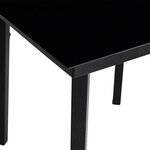 vidaXL Ensemble à manger de jardin et coussins 5 Pièces noir rotin verre