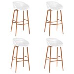 vidaXL Ensemble de bar 5 Pièces Noir et blanc