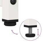 vidaXL Table de chevet blanc 36x39x78 cm acier laminé à froid