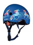 Casque Velo et Trottinette Licorne boucle magnétique lumière LED intégrée  Taille S