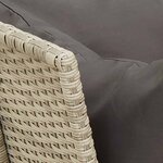 vidaXL Canapé de jardin et coussins gris clair résine tressée