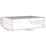 vidaXL Repose-pied de jardin 120x80 cm blanc bois de pin massif