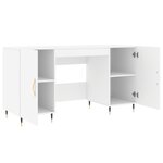 vidaXL Bureau blanc 140x50x75 cm bois d'ingénierie